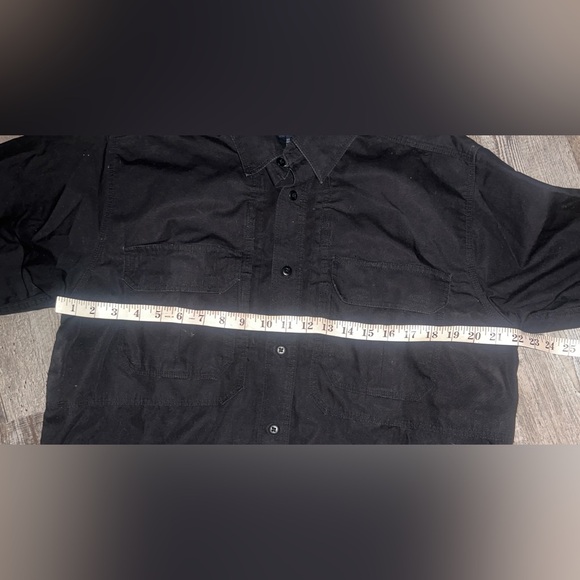 511 Tactical Shirt / Mens Medium-Vented Button Down Utility Short Sleeve~ Black - Picture 6 of 7